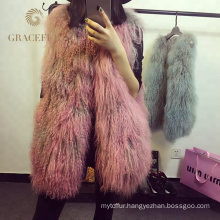 Direct factory price mongolian fur vest buy online